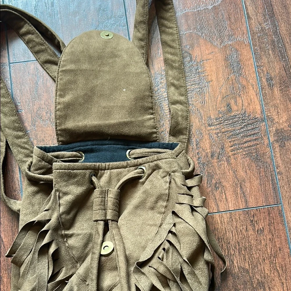 Brown Leather-Like Backpack with Classic Design